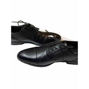 Alfani Victor Black Faux-Leather Lace-Up Cap-Toe Dress‎ Shoes Men's Size 9M